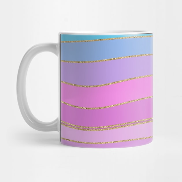 Gold Edged Multicolor Wavy Stripes by Cato99